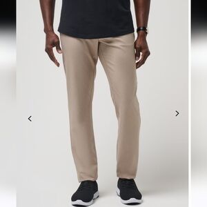 Travis Mathew Open to Close Pants Flat Front 32x32 Heather Khaki